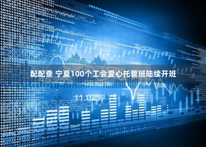 配配查 宁夏100个工会爱心托管班陆续开班