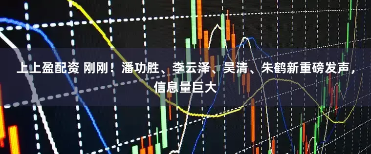 上上盈配资 刚刚！潘功胜、李云泽、吴清、朱鹤新重磅发声，信息量巨大